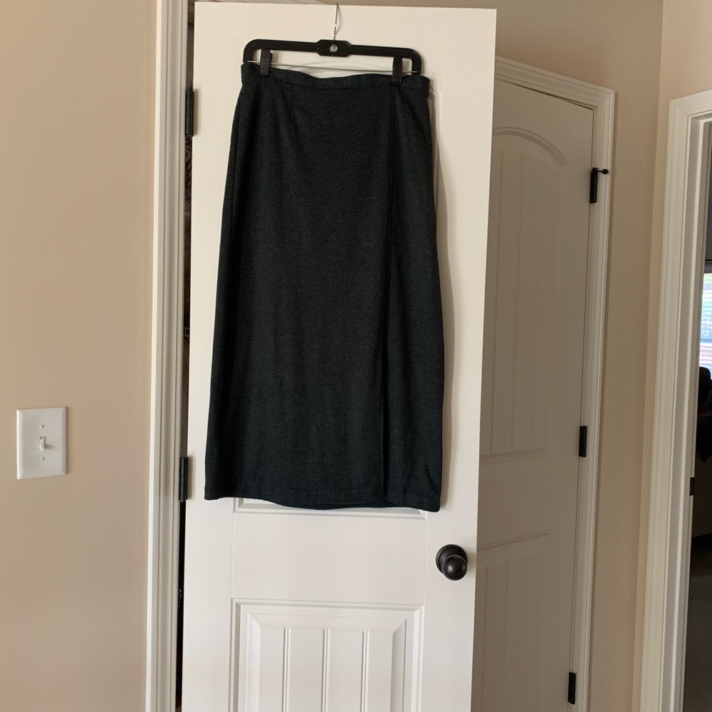 Jaclyn Smith Gray Midi Pencil Skirt for Work